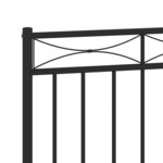 vidaXL Tête de lit métal noir 150 cm