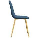 vidaXL Chaises à manger lot de 2 Bleu Velours