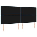 vidaXL Tête de lit LED bleu foncé 100 cm en velours