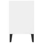 vidaXL Meuble TV avec pieds en métal Blanc 103 5x30x50 cm