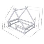 Lit cabane enfant TAHUKA 120 x 200 beige