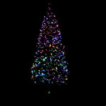 vidaXL Sapin de Noël artificiel avec support vert 120 cm fibre optique