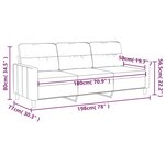 vidaXL Canapé à 3 places Marron 180 cm Tissu