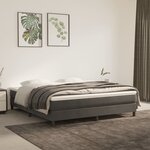 vidaXL Cadre de lit Gris foncé 180 x 200 cm Velours