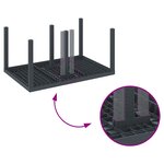 vidaXL Ensemble de Repas de Jardin de 5 Pièces avec Coussins Anthracite en Poly Rattan
