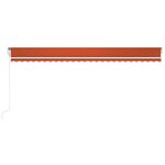 vidaXL Auvent rétractable automatique 600x350 cm Orange et marron