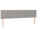 vidaXL Tête de lit à LED Gris clair 160x5x78/88 cm Tissu