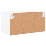 vidaXL Meuble TV avec lumières LED blanc 60x30x30 cm
