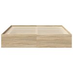 vidaXL Cadre de lit sans matelas chêne sonoma 200x200 cm