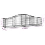 vidaXL Paniers à gabions arqués 14 Pièces 200x50x40/60 cm fer galvanisé