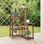 vidaXL Support à fleurs 62 5x61 5x101 5 cm bois massif de sapin