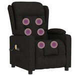 vidaXL Fauteuil électrique de massage Noir Tissu
