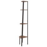 vidaXL Étagère d'angle 4 niveaux Marron foncé et noir 45 5x31 5x150 cm