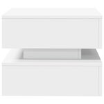 vidaXL Table basse avec lumières LED blanc 50x50x40 cm