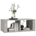 vidaXL Table basse Gris béton 100x50x36 cm Bois d'ingénierie