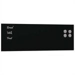vidaXL Tableau noir magnétique mural noir 60x20 cm verre trempé