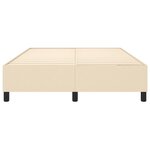 vidaXL Cadre de lit sans matelas crème 140x200 cm tissu