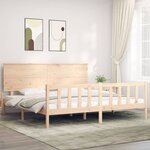 vidaXL Cadre de lit sans matelas bois massif de pin