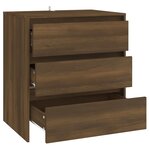 vidaXL Buffet Chêne marron 70x41x75 cm Bois d'ingénierie