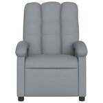 vidaXL Fauteuil inclinable électrique Gris clair Tissu