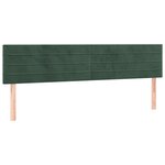vidaXL Tête de lit à LED Vert foncé 180x5x78/88 cm Velours