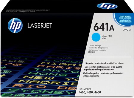 Toner Laser Original N° 641A C9721A 8000 Pages Cyan HP
