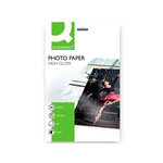 Papier photo q-connect jet d'encre glacé ultra-brillant a4 260g /m2 compatible toute imprimante paquet 20 feuilles