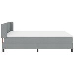 Lit à sommier vidaXL avec matelas gris clair 140x190 cm tissu