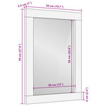 vidaXL Miroir de bain 50x70x2 5 cm bois de manguier massif et verre