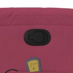 vidaXL Fauteuil de massage inclinable rouge bordeaux velours