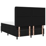 Lit Box Spring vidaXL avec Matelas et LED Noir 160x200 cm Tissu