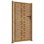 vidaXL Portail de jardin 105x205 cm acier corten conception de carré