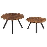 vidaXL Tables basses 2 Pièces Bois de récupération massif