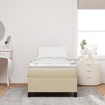 vidaXL Lit avec sommier avec matelas vert clair gris 90x200 cm en tissu en velours côtelé