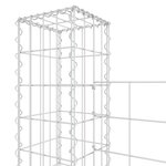 vidaXL Panier de gabion en forme de U avec 8 poteaux Fer 860x20x150 cm