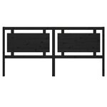 vidaXL Tête de lit Noir 205 5x4x100 cm Bois massif de pin