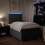 vidaXL Sommier à lattes de lit avec matelas gris foncé 120x190cm tissu