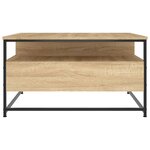 vidaXL Table basse chêne sonoma 80x80x45 cm bois d'ingénierie