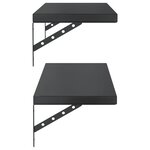 vidaXL Étagères murales 2 Pièces 100x30 cm noir acier inoxydable