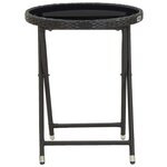 vidaXL Ensemble de bistro de jardin 3 Pièces poly rotin et verre trempé