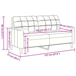 vidaXL Canapé 2 places avec oreillers gris clair 140 cm velours