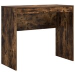 vidaXL Bureau avec rangement Chêne fumé Bois d'ingénierie