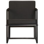vidaXL Fauteuil noir cuir véritable