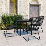 vidaXL Ensemble à manger d'extérieur 5 Pièces résine tressée et verre
