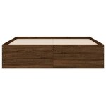 vidaXL Cadre de lit et tiroirs chêne marron 120x190 cm bois ingénierie