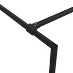 vidaXL Paroi de douche Noir 140x195 cm Verre ESG demi-dépoli