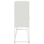 vidaXL Buffet blanc 100 5x39x107 cm acier laminé à froid