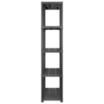 vidaXL Étagère de rangement à 5 niveaux Noir 213x38x170 cm Plastique