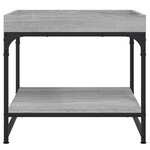 vidaXL Table basse sonoma gris 49 5x49 5x45 cm bois d'ingénierie