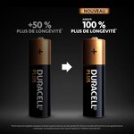 Duracell - Piles alcalines AA Plus, 1.5 V LR6, paquet de 12